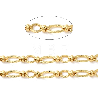 Rack Plating Brass Ring & Oval Link Chains KK-Q795-27-1