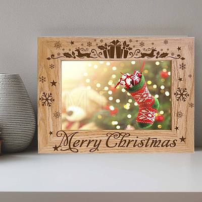 Christmas Theme Rectangle Wooden Photo Frames AJEW-WH0292-008-1