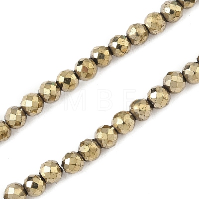 Electroplate Synthetic Magnetic Hematite Beads Strands G-A263-B01-02G-1