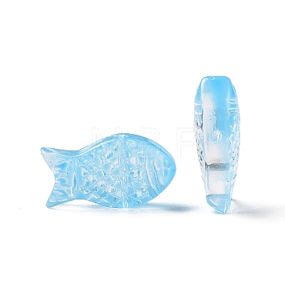 Transparent Spray Painted Glass Beads X1-GLAA-I050-10E-1