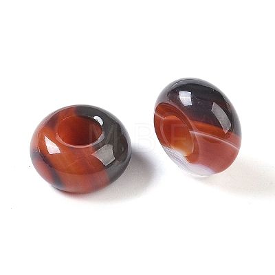 Natural Agate European Beads G-G740-14x8mm-36-1