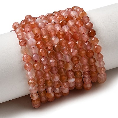 Natural Red Agate Beads Strands G-L653-B01-4mm-1