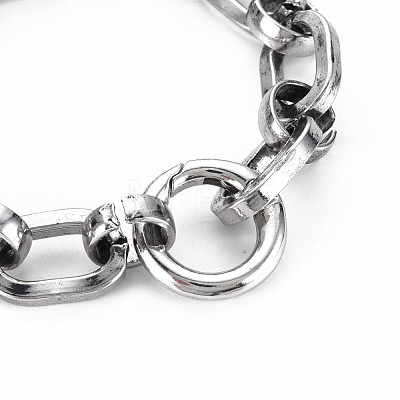 Men's Alloy Chain Bracelets BJEW-N015-001-1