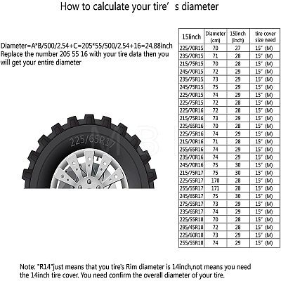 Oxford Fabric Tyre Cover AJEW-WH0229-002-1