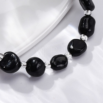 Natural Obsidian Beaded Bracelets for Women G-P563-07P-14-1