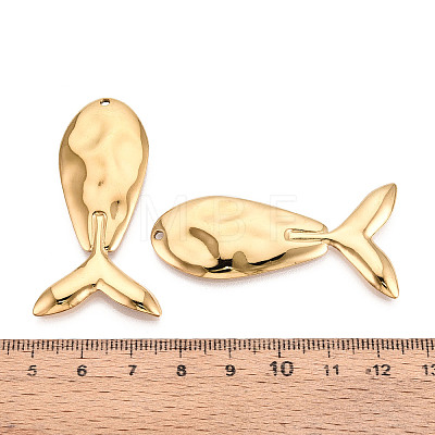 304 Stainless Steel Whale Big Pendants STAS-T069-16G-1