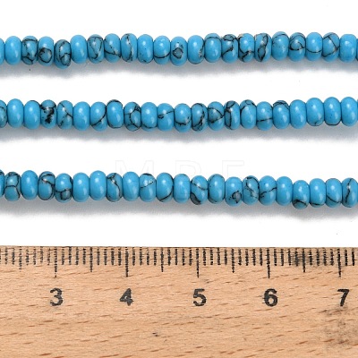 Synthetic Turquoise Beads Strands G-Z110-B01-2x4mm-03-1
