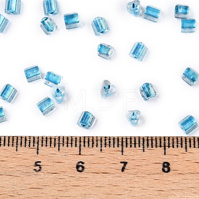 6/0 Transparent Inside Colours Glass Seed Beads SEED-N006-003D-1