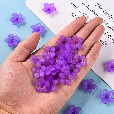 Frosted Acrylic Bead Caps X-MACR-S371-08A-747-1