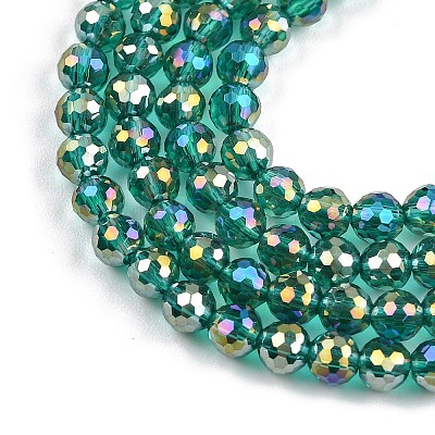Electroplate Transparent Glass Beads EGLA-B013-02A-AB08-1