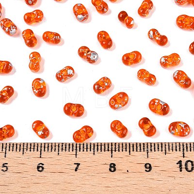 Picasso Spray Painted Glass Seed Beads SEED-T006-04-24-1