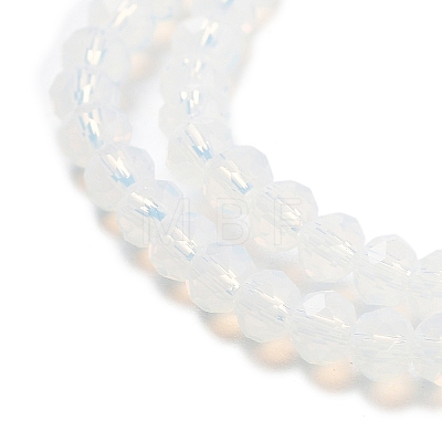 Faceted Clear Glass Rondelle Bead Strands X-GLAA-F001-3x2mm-23-1