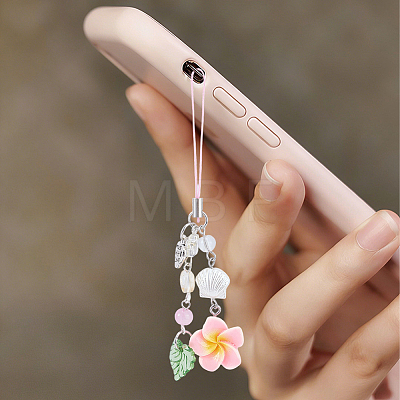 1Pc Alloy Polyester Mobile Straps AJEW-BM0001-22B-1