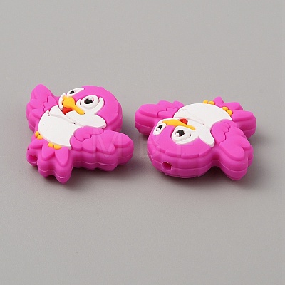 Bird Food Grade Eco-Friendly Silicone Beads SIL-WH0018-003G-1