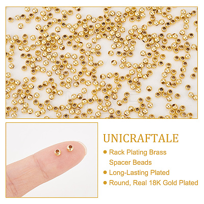 Unicraftale 600Pcs Rack Plating Brass Spacer Beads KK-UN0001-46-1