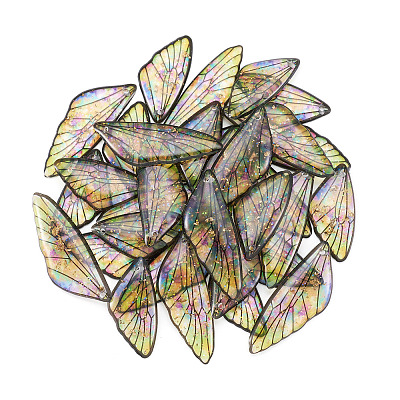Transparent Resin Wing Pendants Set X-RESI-TAC0021-01A-1