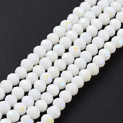 Electroplate Opaque Solid Color Glass Beads Strands LS-EGLA-A034-P10mm-L17-1