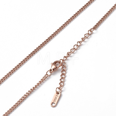 Ion Plating(IP) 304 Stainless Steel Curb Chain Necklace for Men Women NJEW-K245-015C-1