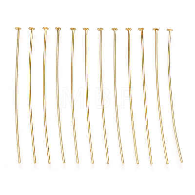 Brass Flat Head Pins KK-G331-11-0.7x51-1