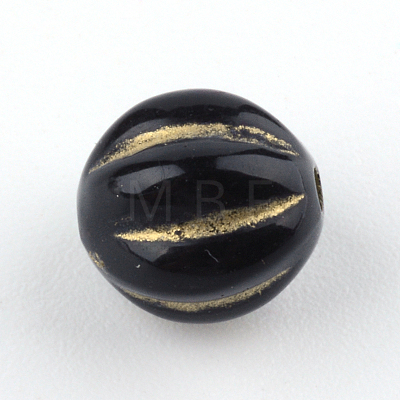 Round Plating Acrylic Beads PACR-Q102-49B-1