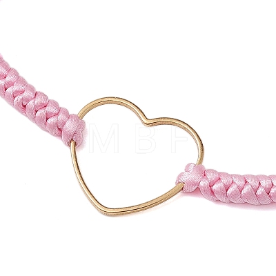 Golden Tone 201 Stainless Steel Heart Link Bracelets BJEW-JB10643-01-1