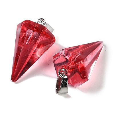 Spray Painted Glass Pendants GLAA-Z007-03H-1