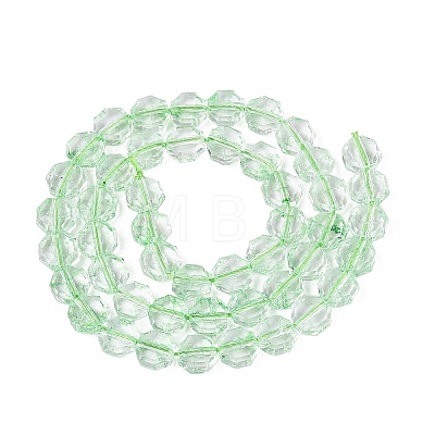 Transparent Crackle Glass Beads Strands GLAA-Q108-03A-07-1