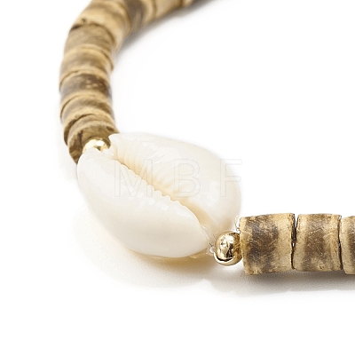 Coconut Beads Stretch Bracelets Set BJEW-JB07006-1