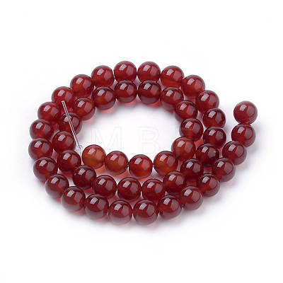 Natural Carnelian Beads Strands G-S259-32-6mm-1