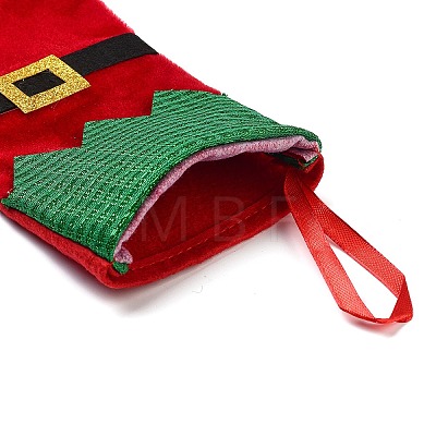 Christmas Stocking Felt Cloth & Iron Pendant Decoration DJEW-K027-01B-01-1