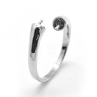 Brass Finger Ring Components KK-L184-54P-1