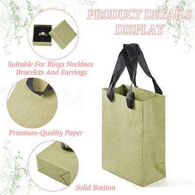 5Pcs Square Paper Jewelry Display Cases CON-TA0001-39A-01-1
