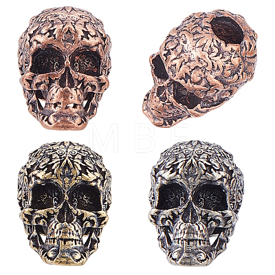 3Pcs 3 Colors Brass European Beads KK-FH0008-39-1
