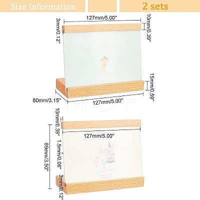 5 Inch Horizontal Desk Photo Frame DIY Kit DIY-WH0319-63-1