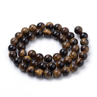 Natural Tiger Eye Beads Strands G-S259-21-12mm-1