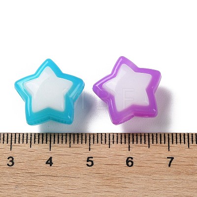 Two Tone Opaque Acrylic Beads SACR-I005-04A-1