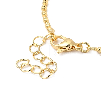 Rack Plating Brass Ball Chain Necklace for Women NJEW-F311-08G-1