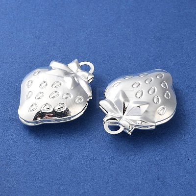 Rack Plating Iron Locket Pendants KK-F090-05S-1