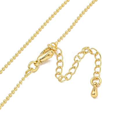 Brass Ball Chain Necklaces for Women NJEW-G084-13G-1
