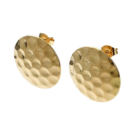 Ion Plating(IP) 201 Stainless Steel Stud Earrings EJEW-K270-15G-1