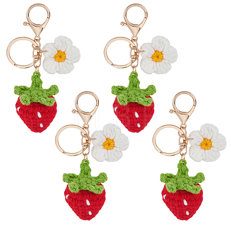 Yarn Woven Keychains KEYC-WH0025-093-1