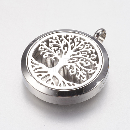 316 Surgical Stainless Steel Diffuser Locket Pendants STAS-J021-01-1