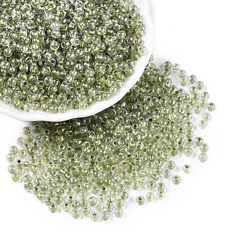 6/0 Transparent Inside Colours Glass Seed Round Beads SEED-N006-004H-1
