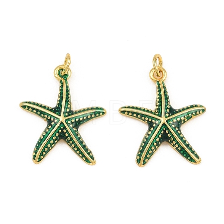 Brass Enamel Pendants KK-CBACBC6-05G-01-1