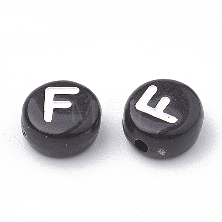 Opaque Acrylic Beads X-SACR-N002-02F-1