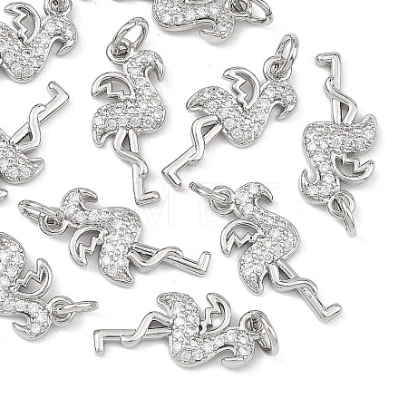 SHEGRACE Brass Micro Pave Cubic Zirconia Pendants XGRQ3P586-598P-1