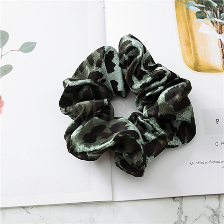 Leopard Print Pattern Cloth Elastic Hair Accessories OHAR-PW0007-45E-1