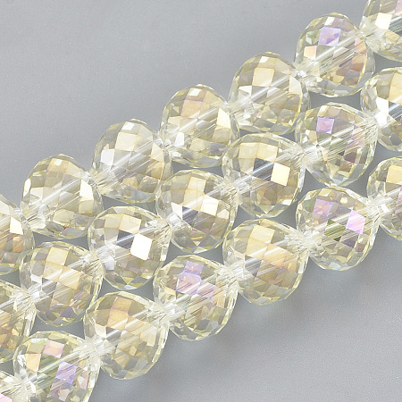 Electroplate Glass Beads Strands EGLA-T010-01I-1