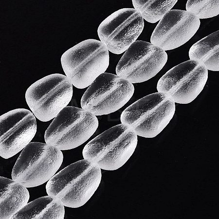 Frosted Handmade Lampwork Beads Strands LAMP-Q041-06F-1