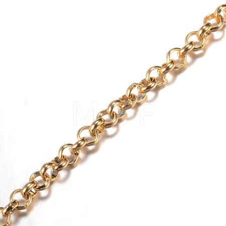 3.28 Feet Ion Plating(IP) 304 Stainless Steel Rolo Chains X-CHS-P002-01G-1MM-1